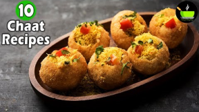 10 Chaat Recipes | Indian Street Food | Indian Street Style Chaat Recipes | Indian Chaat Recipes