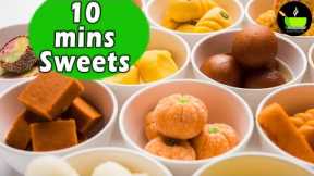 10 Minute Sweets Recipes | Quick & Easy Sweet Recipes | Instant Sweet Recipes | Indian Sweets