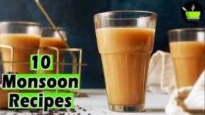 10 Monsoon Recipes | Rainy Season Recipe | Indian Monsoon Snack Recipes, Veg Evening Snacks | Snacks