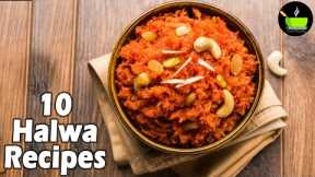 10 Halwa Recipes | Indian Dessert Recipes | Delicious Halwa Recipes | Diwali Special Recipes