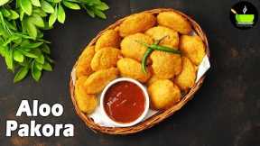 Aloo Pakora Recipe | Indian Potato Fritters | Aloo Bajji | Potato Bajji | Monsoon Snacks | Snacks