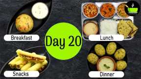 One-Day Meal Plan | Breakfast Lunch And Dinner Plan | Healthy Indian Meal Plan Day - 20 |Easy Recipe