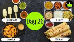 One-Day Meal Plan | Breakfast Lunch And Dinner Plan | Healthy Indian Meal Plan Day - 26| Easy Recipe