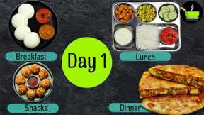 One-Day Meal Plan | Breakfast Lunch And Dinner Plan | Healthy Indian Meal Plan Day -1 | Quick & Easy
