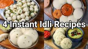 4 Instant Idli Recipes For Weekend Morning Breakfast | Quick & Easy South Indian Breakfast Recipes
