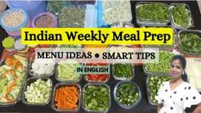 Indian Meal Planning And Prep | Weekly Meal Planning Tips | Full Week Menu Ideas in English