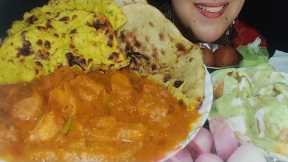 Eating masala chaap,missi roti, mix paratha, gulab jamun | Indian food asmr mukbang | foodie siyaa