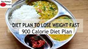 Diet Plan To Lose Weight Fast - 900 Calories - Full Day Meal Plan For Weight Loss | Skinny Recipes