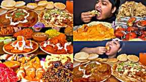 ASMR EATING BUTTER CHICKEN, PANEER TIKKA, PURI, NAAN | BEST INDIAN FOOD MUKBANG|FoodShood|