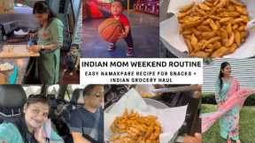 Indian Mom Weekend Routine~Easy Namakpare recipe~ Weekly Indian Grocery Haul~Real Homemaking Chicago