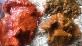 Extra Spicy 🌶 🥵Indian Food ASMR Mukbang | Butter Chicken, Daal Mahkni and Lamb Karahi Taste Test