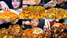 ASMR EATING SPICY CHICKEN CURRY, BUTTER PANEER, BIRIYANI | BEST INDIAN FOOD MUKBANG |Foodie India|
