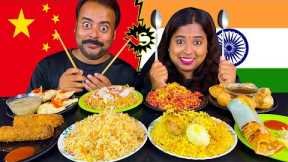 Indian Food vs Chinese Food Eating Challenge | DESI VS CHINESE Food Challenge