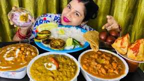 Eating Spicy Veg Thali 🔥| Hug Indian food Mukbang | Asmr Mukbang @Foodie Gudi