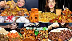 ASMR EATING SPICY MUTTON BIRIYANI, BUTTER CHICKEN, EGGS | BEST INDIAN FOOD MUKBANG |Foodie India|