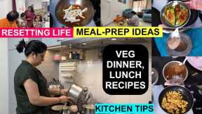 Resetting Life | Veg Dinner/lunch Thali Recipes, Meal-Prep Ideas, Kitchen Tips, Dinner Routine