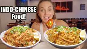 FIRST TIME TRYING INDIAN CHINESE FOOD!! | GOBI MANCHURIAN & MORE!