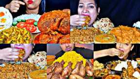 ASMR EATING SPICY AFGANI CHICKEN, CHOLE CHAWAL, BIRIYANI, EGG | BEST INDIAN FOOD MUKBANG |FoodShood|