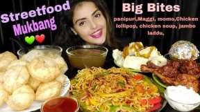 *Indian Streetfood *Maggi,Chicken Lollipop,Panipuri,Momo,Sweets,Mukbang,ASMR, Eating Show,Big Bites