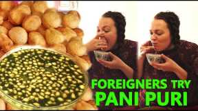 Foreigners Trying PANI PURI (GOLGAPPE) | Indian Street Food reaction by Foreigners | Eating GOLGAPPA