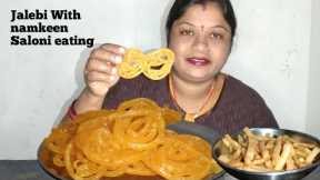 #jalebi With Namkeen Saloni Eating||Sb Eating Show Indian Food #like #sb_eating