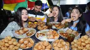 60 Golgappa And 4 Plate Pav Bhaji Eating Challenge | Indian Street Food Challenge | Who Will Win ?