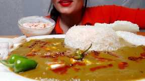 Eating Palak Paneer, Rice ||ASMR Indian Food Mukbang #asmr #asmreating #indianfood