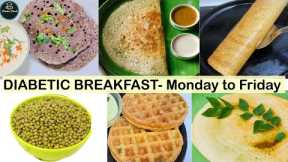 Indian Breakfast For Diabetics | Diabetic Breakfast Recipe Monday to Friday | Millet Recipes