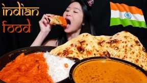 MASSIVE INDIAN FOOD MUKBANG! Chicken Tikka Masala, Daal & Garlic Naan - Spicy Curry Asmr Eating