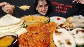Eating Kheer & Bengali Pitha | Indian Sweets | Asmr Eating | Big Bites | Mukbang | Sweets Asmr