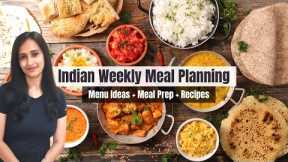 Indian Weekly Meal Planning | Full week Menu Ideas, Preparations & Recipes! Vegetarian Meal Plan-1