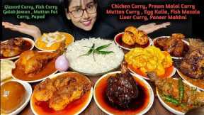 Eating Chicken, Bhuna Mutton, Egg Kalia, Fish Masala, Prawn | Big Bites | Mukbang | Asmr Eating