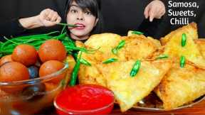 EATING) SAMOSA CHALLENGE, GULAB JAMUN EATING CHALLENGE | INDIAN ASMR | EATING SHOW | FOOD EATING