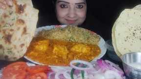 Eating paneer butter masala,naan,rice,rasgulla | eating show | indian food mukbang | foodie siyaa