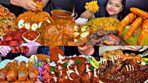 ASMR EATING BUTTER CHICKEN, MALAI PRAWNS, EGGS, MUTTON | BEST INDIAN FOOD MUKBANG |Foodie India|