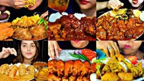 ASMR EATING SPICY CHICKEN CURRY, CHINGRI MALAIKARI, PORK | BEST INDIAN FOOD MUKBANG  |Foodie India|