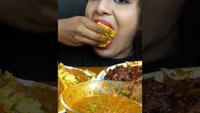 ASMR Eating Spicy Chicken Curry,Rice,Lollipop,Noodles,Leg Piece | Indian Food ASMR Eating Mukbang