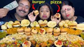 Spicy Panipuri, Spicy Noodles, Chicken Manchurian, Pizza Burger, Chana Masala Food Eating Challenge😍