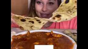 when foreigners try indian food #mukbang #indianfood