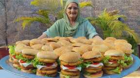 MAHARAJA BURGER | Indian Double Patty Burger Recipe | Veg Mac Burger Recipe | Burger Recipe