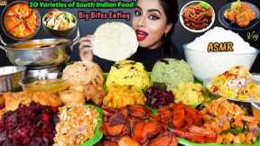 Eating Lemon Rice,Tomato & Beetroot fried Rice,Vada,Veg Stir Fry South Indian Food ASMR Eating Video