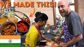 American Chef Takes An INDIAN FOOD COOKING CLASS 🇮🇳 Trying Indian Food Reaction