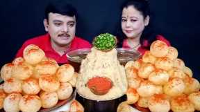INDIAN STREET FOOD SPICY🔥🌶 PANI PURI EATING CHALLENGE CHILLI GOLGAPPA PUCHKA CHALLENGE|#food#mukbang