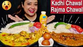 EATING KADHI CHAWAL, RAJMA CHAWAL, GULABJAMUNS, MANGO LASSI | Indian Home Made Veg Food