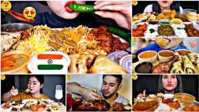 EATING *INDIAN FOOD FEAST* (BIRYANI, CURRY, SAMOSA, NAAN) ASMR MUKBANG COMPILATION VIDEO NEW 2023 🇮🇳