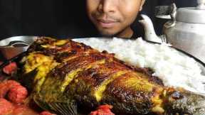 ASMR EATING WHOLE FISH | SPICY FISH FRY | ASMR MUKBANG | INDIAN FOOD MUKBANG | FISH EATING | MUKBANG