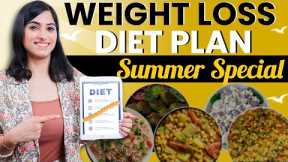 WEIGHT LOSS DIET PLAN FOR SUMMERS (in Hindi) | Upto 5 Kg Fat Loss | By GunjanShouts