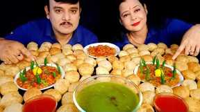 100X DESI SPICY🔥🌶RAGDA PANI PURI CHALLENGE IN 10 MIN*INDIAN STREET FOOD*CHILLI EATING CHALLENGE#food