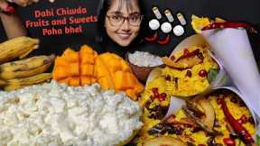 Eating Dahi Chiwda, Poha bhel | Big Bites | Asmr Eating | Mukbang | Summer spacial food