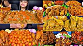 ASMR EATING SPICY CHICKEN CURRY EGG CURRY MUTTON LIVER  BEST INDIAN FOOD MUKBANG Foodie India